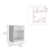 NicBex Nightstand with 1 Drawer, Bedside Table with Open Shelf, Modern Night Stand for Bedroom Living Room - 4 of 4