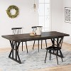 Okak Rustic Wood Large Rectangular Dining Table with X-Trestle Metal Legs,Long Modern Kitchen Dinner Table for Dining Room,Family Meals - 2 of 4