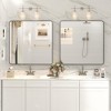 Apmir Rectangular Aluminum Alloy Framed and Tempered Glass Wall Bathroom Vanity Mirror in Matte Black/ Gold/ Silver/ Brown - 3 of 4