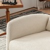Upholstered High-Back Accent Rocking Chair with Footrest and Side Storage Pocket, Rubber Wood Rocking Legs for Bedroom or Living Space - 4 of 4