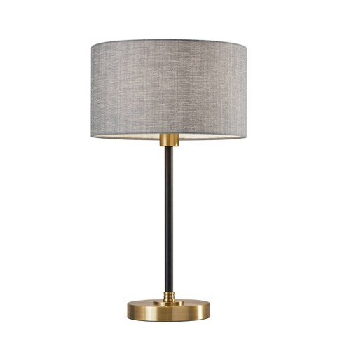 24" Bergen Collection Table Lamp Black - Adesso: ETL Listed, Metal Body, Polyester Shade, 3-Way Switch - image 1 of 4