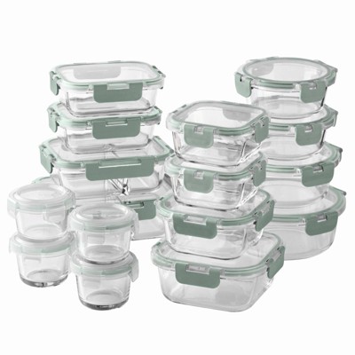 Sage Cook With Color 32pc Glass Food Storage Container Set