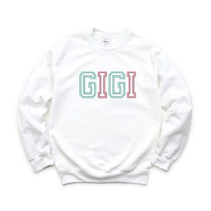 Simply Sage Market Women's Graphic Sweatshirt Embroidered Gigi Outline - 1 of 2