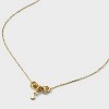 14K Gold Dipped Cubic Zirconia Rondelle Initial Necklace - A New Day™ Gold - 4 of 4