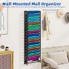 Simple Trending Wall File Organizer, 18-Tier Mesh Hanging Paper Document Folder Holder, Desktop Metal Files Storage Rack for Office and Home, Black - 4 of 4