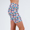 Calypsa Women's Chlorine Resistant High Waisted Mid-Thigh Swim Shorts - 2 of 4