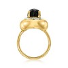Ross-Simons Onyx and 0.20 ct. t.w. White Topaz Ring in 18kt Gold Over Sterling - 4 of 4