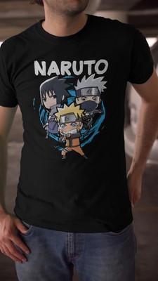 Naruto Blue Smoke Character Group Crew Neck Short Sleeve Men's White  T-shirt-3xl : Target