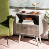 Brandy 1 Drawer Nightstand - NST5301 - Grey Walnut - Safavieh - 2 of 4