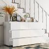 FUFU&GAGA White Wood Dresser With 6 Drawers Storage Cabinet - 4 of 4