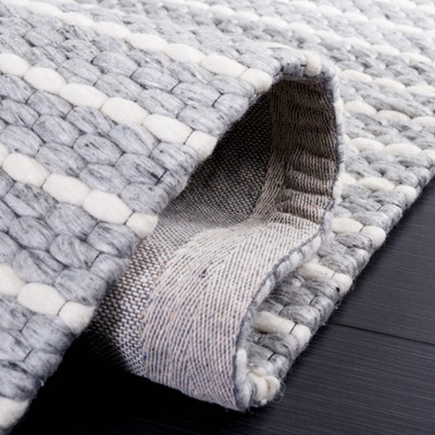 Ivory Flat Woven Wool 4' x 6' Handmade Area Rug
