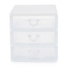 GRACIOUS LIVING Clear Mini 3 Drawer Desk Organizer with White Finish,  3-Pack 3 x 92012-4C - The Home Depot