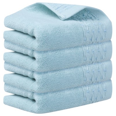 Unique Bargains Embroidery Pattern Cotton Comfortable Hand Towels for Bathroom Kitchen 14" x 30"