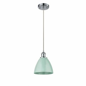 Plymouth Dome - 1 Light Cord Hung Mini Pendant In Industrial Style-11.25 Inches Tall and 7.5 Inches Wide - 1 of 1