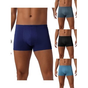 INSPIRE CHIC Men's 4 Pack Underwear Soft Solid Color Boxer Briefs - 1 of 4