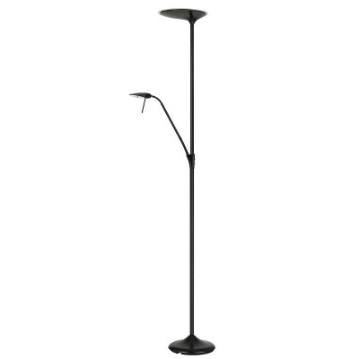 71" Metal Integrated Dimmable Gooseneck Torchiere (Includes LED Light Bulb) Dark Bronze - Cal Lighting