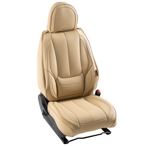 VEVOR Seat Covers, Universal Car Seat Covers Front Seats, 6pcs Faux Leather Seat Cover, Full Enclosed Design, Detachable Headrest - 1 of 4