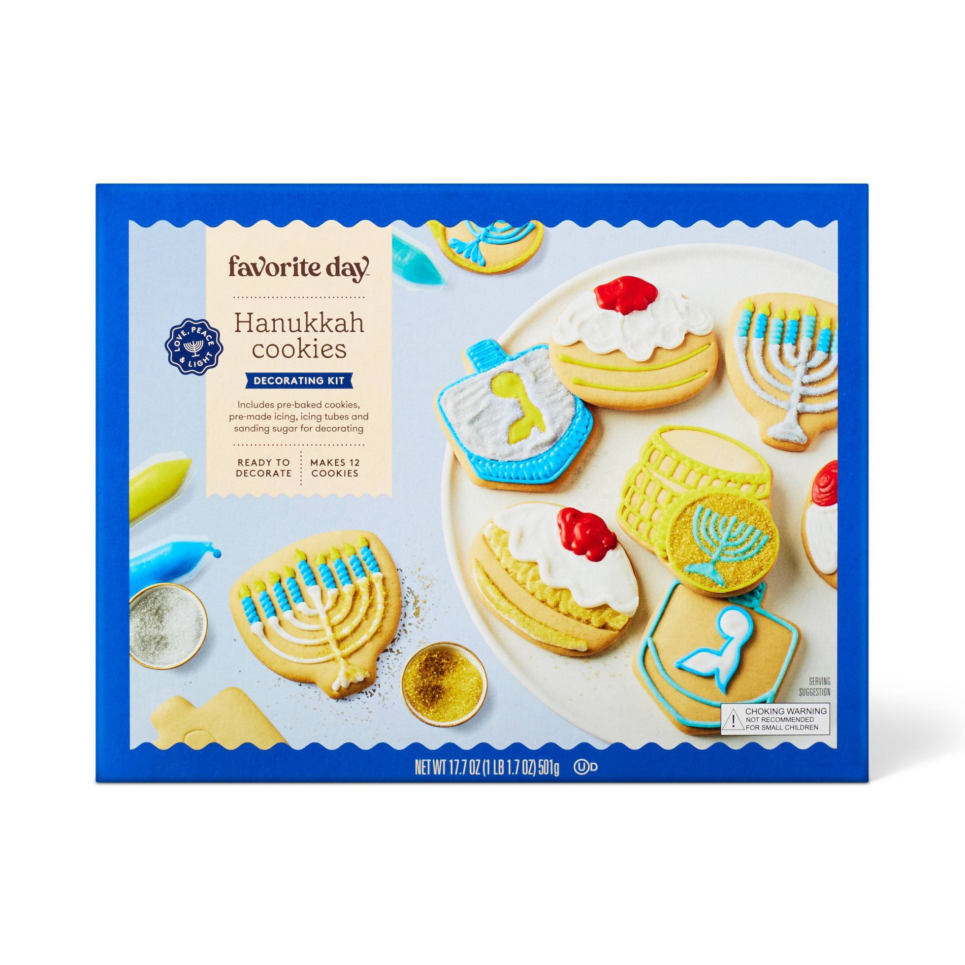 Hanukkah Cookie Kit - 17.7oz/12ct - Favorite Day™