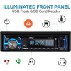 Pyle Marine Bluetooth MP3 Radio Receiver - Wireless Music Streaming, USB/SD Card Readers, Aux Input, Hands-Free Calling, Single DIN (Black) - 2 of 4