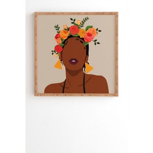 Domonique Brown Crown Framed Wall Art Bamboo - Deny Designs - 1 of 4