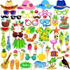 KatchOn, Tropical Hawaiian Photo Booth Props - Pack of 50, Luau Party Decorations, Aloha Party Decorations - 3 of 4
