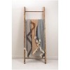 Manual Woodworks and Weavers Modern Grey Throw – 100% Cotton Mini Box Blanket for Neutral Interiors - 3 of 3