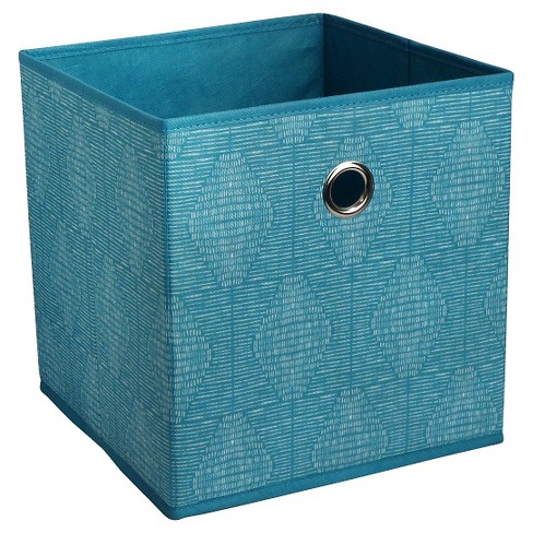 Fabric Cube Storage Bin Teal 11" - Room Essentials™ : Target