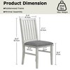 VECELO Rustic Wooden Dining Chairs Set of 2/4/6, Rubber Wood Kitchen Chairs with Padded Seat & Elegant Hollowed Backrest, Gray - 3 of 4