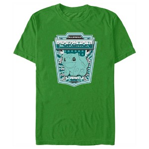 Men's Pokemon Bulbasaur Metallic Badge T-Shirt - 1 of 4
