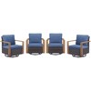 Gymojoy 4 Pieces Outdoor Swivel Chairs Glider Chair High Back Chair Set - 3 of 4