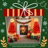Whisen Double 4FT Pre-Lit Santa Hat Artificial Christmas Trees, 100 Warm White LED Lights and 300 Tips - Red+ White - 4 of 4