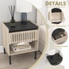 CIPACHO Modern 2-Piece Wooden Nightstand Set with Drawer Open Shelf for Bedroom Living Room Small Spaces - 3 of 4