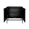 Vynxaria 31.5" Modern 2-Door Wooden Storage Cabinet - Black Accent Cabinet with Metal Legs and Two-Tier Storage for Living Room, Entryway, Dining Room - 3 of 4