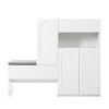 Okak Shoe Cabinet, Entryway Shoe Storage with Soft Cushion, 4 Doors and 1 Drawer, Shoe Rack for Hallway, Living Room, Hallway - 4 of 4