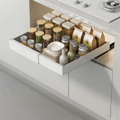 Pull Out Cabinet Organizer, Expandable Kitchen Drawers, Heavy Duty Slide Out Storage Drawer For Cupboard, Under Sink Cabinet Storage Shelf