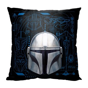 Disney Star Wars The Mandalorian Mando World Throw Pillow 18x18 Inches - 1 of 1