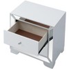 Passion Furniture Hollywood Hills 2-Drawer White Nightstand (28 in. H x 28 in. W x 17 in. D) - 3 of 4