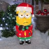 Gemmy Holiday Tinsel Yard Sculpture Minion Kevin in Santa Hat 28" Universal, Multicolored - 2 of 4