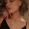 Layered Heart Necklace, Handmade 18K Gold Plated Dainty Choker With Arrow Bar Pendant for Women - 3 of 4