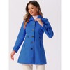 INSPIRE CHIC Women's Winter Classic Single Breasted Outwear Overcoat with Pockets - 2 of 4