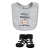 Hudson Baby Infant Boy Cotton Bib and Sock Set, Pumpkin Truck, One Size - 4 of 4