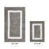 Hotel Bath Rug 100% Premium Cotton Tufted Weave Two Tone Reversible 2 Piece Bathroom Rug Set, Super Soft & Water Absorbent, Machine Washable Bathmat - 2 of 4