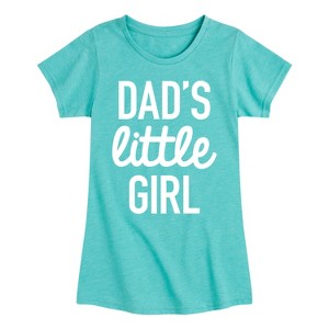 Girls' - Instant Message - Dad Set Little Girl Fitted Short Sleeve Graphic T-Shirt - 1 of 4