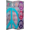 6' Tall Double Sided Multi Color Peace And Love Room Divider - Oriental Furniture - 3 of 3