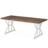 Resenkos Computer Desk, Office Desk, Study Desk,6FT Conference Table, Rectangle Meeting Room Table Executive Desk,Brown & White - 4 of 4
