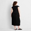 Women's Short Sleeve Drop Waist Maxi Dress - Future Collective Black - 2 of 3