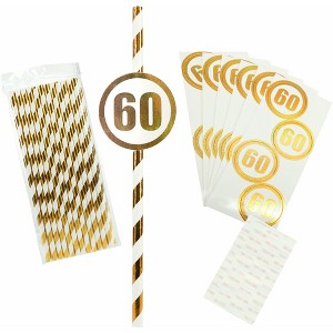 Pavilion Gift Company - 60 - 24 Pack Party Straws - Party Decorations and Accessories - 1 of 4