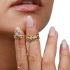 SOHI Women's Crystal Silver Regal Nail Ring - 4 of 4