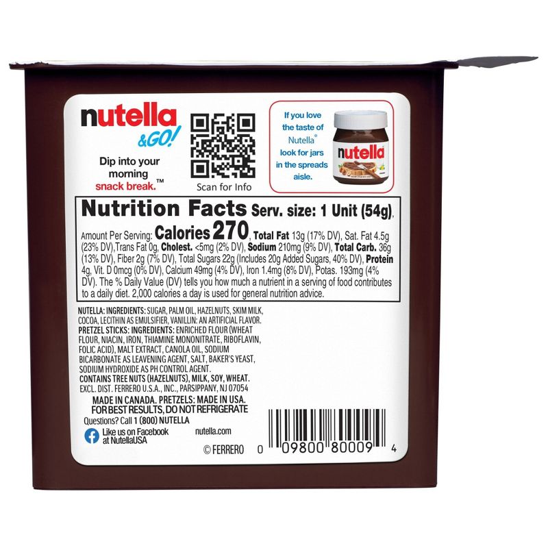 Nutella & Go! Hazelnut Spread & Pretzel Sticks - 1.9oz, 3 of 10