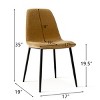 Set of 4 Upholstered Dining Chairs with Metal Legs, Modern Fabric Accent Kitchen Chairs for Dining Room or Small Spaces-Maison Boucle - 3 of 4